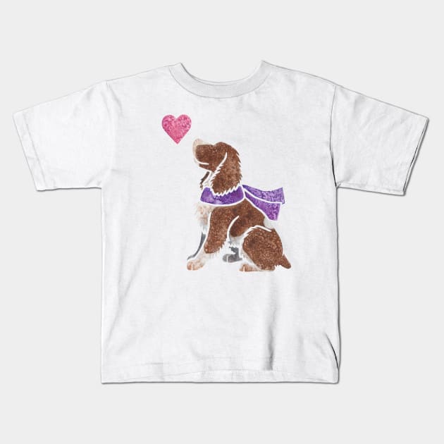 Watercolour Springer Spaniel Kids T-Shirt by animalartbyjess